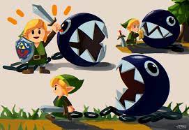 Legend of Zelda Link's Awakening [Remake] art > Link and Chain Chomp |  TERA3_3 | Legend of zelda, Video game fan art, Wind waker