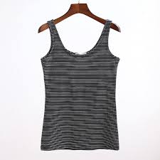 Black And White Striped Tank Top Women S Cotton Women Black And White Striped Tank Top Striped Tank Top Tank Tops Striped Tank