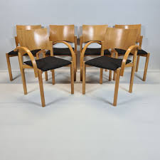The chair offers good back support and comfortable sitting for those long dinner parties! Beech Stackable Dining Chairs From Casala 1980s Set Of 6 For Sale At Pamono