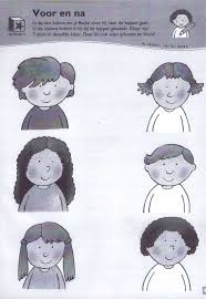 Kapper Opeenvolging Werkblad Kapper Thema Gekke Haren