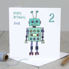 This video shows how to make a birthday card with white paper a4 size without glue. Personalised Robot Boy S Birthday Card By Molly Moo Designs Notonthehighstreet Com