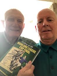 Just spent a wonderful couple of hours talking football with Jim Lynas. He  is 80 now and lives in Ireland. He loved looking through Ian Davidson's  Highland League Cup Final book in
