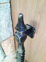 Codigo Wi 10 Un Clasico Mano Habia Hecha Forjado Manija De Puerta De Hierro Forjado Para Uso Exterior Metal Working Wrought Iron Doors Metal Working Tools