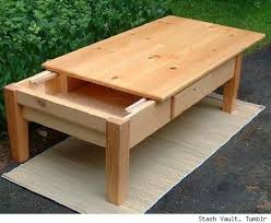 Coffee Table With A Sliding Top To Reveal The Hidden Compartment This Would Be A Great Place To Stash A Th Woodworking Woodworking Projects Furniture Projects
