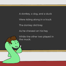 A Funny Limerick About A Donkey A Dog And A Duck Https Readingjuice Co Uk Limericks Duck Truck For More Child Frie Kids Poems Limerick Funny Funny Poems