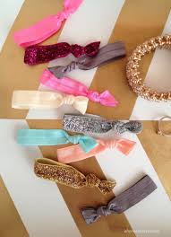 They are the simplest things to make and they cost almost nothing. Diy Elastic Hair Ties Shore Society