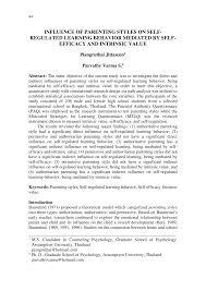 Despite this, there are some tips that can help make you a better mom or dad. Pdf Influence Of Parenting Styles On Self Regulated Learning Behavior Mediated By Self Efficacy And Intrinsic Value