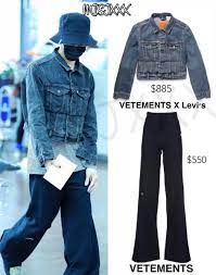 It actually makes your confidence 100x higher. Gdstyle On Twitter Gdstyle Vetements X Levi S Reworked Cropped Denim Jacket 885 Vetements Loose Pants 550 Gdragon Gd