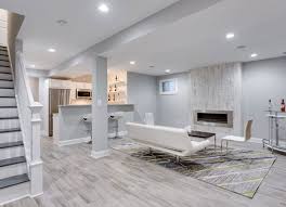 The Popularity Of Gray Paint In Home Has Extended Below Ground Where Subtle Shade Brings Sophistication To Any Basement Den Living Room