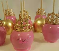 Black And Gold Candy Apples Love These Pink And Gold Candy Apples Pink Candy Apples Wedding Candy Cake Pops Baby Shower Girl