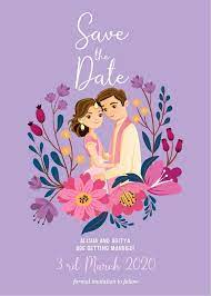 Cute Indian Wedding Invitation Card Design Indian Wedding Invitation Card Design Wedding Invitation Card Design Cartoon Wedding Invitations