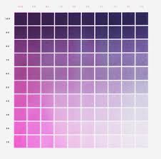 Purple Fluorescent Pink Gradation Color Chart Zine