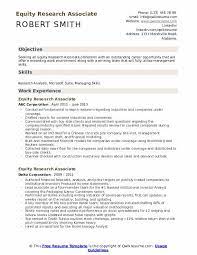 Use our career test report to get your career on track and keep it there. Equity Research Associate Resume Samples Qwikresume