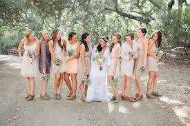 Eco Friendly Boho Wedding Jessica Kevin Mix Match Bridesmaids Dresses Boho Wedding Mix Match Bridesmaids