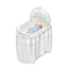 Badger Basket Batiste Bassinet With Floor Long Skirt Portable Bassinet Badger Basket