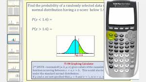 Normal Distribution Find Probability Using With Z Scores Using The Ti84