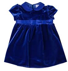 Florence Eiseman Baby Toddler Girls Royal Blue Stretch Velvet Dress Satin Trim Girls Smocked Dresses Stretch Velvet Dress Baby Girl Outfits Summer