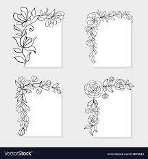 Set Of Black And White Hand Drawn Corner Floral Borders Design For Holiday Greeting Card A Floral Border Design Flower Pattern Drawing Colorful Borders Design The 10px represents the radius of a circle at each corner and the corner is drawn as an arc of this circle.