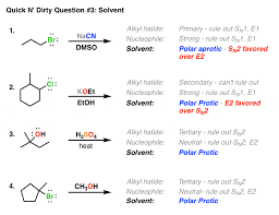 Learn vocabulary, terms and more with flashcards, games and other study tools. Deciding Sn1 Sn2 E1 E2 3 The Solvent Master Organic Chemistry