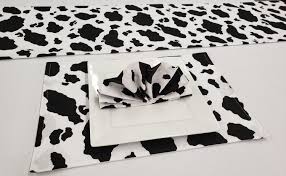 Maybe you would like to learn more about one of these? Black White Cow Spots Placemat Table Runner Cloth Napkins Set By Penny S Needful Things 6 Napkins 6 Placemats 6 Feet Long Table Runner White Walmart Com Walmart Com
