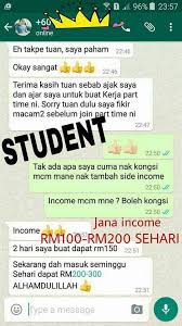 Displayed here are job ads that match your query. Peluang Buat Duit Part Time Dirumah Menguruskan Buku Buku Kerja Mudah Pendapatan Terjamin Part Time Job In Malaysia Sesuai Untuk Pelajar Lepasan Spm Suri Rumah Sepenuh Masa Penganggur Dan Kepada Yang Sedang Mencari
