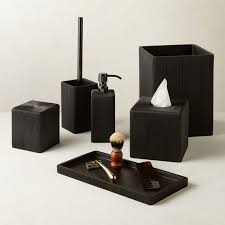 Canister vacuums are a popular way of cleaning floors, upholstery and furniture. Parello Pleated Black Bath Accessories Cb2 In 2021 Modern Bathroom Accessories Bath Accessories Black Bath