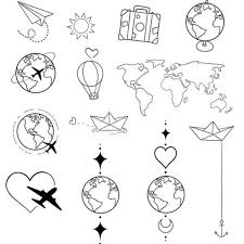 Travel Tattoo Sketches Travel Drawing Doodle Tattoo Travel Tattoo
