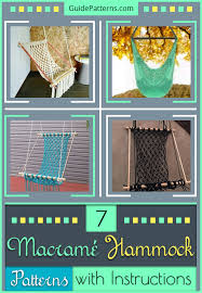 7 Macrame Hammock Patterns With Instructions Guide Patterns Macrame Hammock Pattern Macrame Hammock Macrame