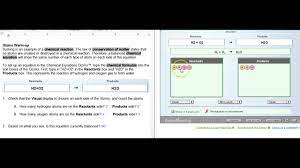 H2 + o2  h2o. Chemical Reations Gizmo Tutorial Youtube