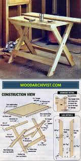 Diy Folding Work Table Workshop Solutions Plans Tips And Tricks Woodarchivist Com Diy Desk Plans Work Table Diy Furniture