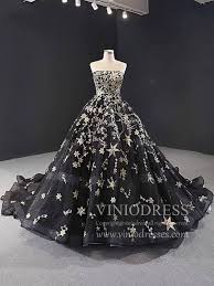 Black And Silver Gown For Debut Gold Glitter Star Vintage Ball Gowns Couture Black Debut Dresses Fd1770 Ball Gowns Vintage Ball Gowns Black Prom Dresses