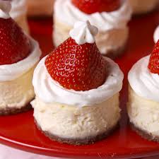 Santa Hat Cheesecake Bites Will Sleigh Your Guests This Christmas Video Recipe Video Christmas Desserts Desserts Christmas Treats
