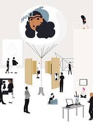 Flat Vector Museum Exhibition Architecture Drawing Presentation Museum Interior