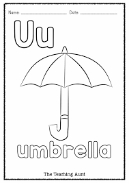 Choose your favorite coloring page and color it in bright colors. U Is For Umbrella Art And Craft The Teaching Aunt Umbrella Art U Is For Umbrella Umbrella