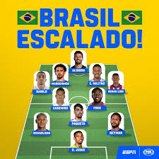 Seleção brasileira de futebol‏) والمشهور باسم السيليساو (بالبرتغالية: Ø§Ù„ØªØ´ÙƒÙŠÙ„ Ø§Ù„Ø±Ø³Ù…Ù‰ Ù„Ù…ÙˆØ§Ø¬Ù‡Ø© Ù…Ù†ØªØ®Ø¨ Ø§Ù„Ø¨Ø±Ø§Ø²ÙŠÙ„ Ø¶Ø¯ ÙÙ†Ø²ÙˆÙŠÙ„Ø§ ÙÙ‰ Ø§ÙØªØªØ§Ø­ ÙƒÙˆØ¨Ø§ Ø£Ù…Ø±ÙŠÙƒØ§ Ø§Ù„ÙŠÙˆÙ… Ø§Ù„Ø³Ø§Ø¨Ø¹