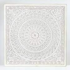 Winsome House Square Decorative Carved Floral Patterned Mdf Wood Wall Art Wha516 The Home Depot Carved Wood Wall Art Mdf Wall Panels Floral Wall Decor