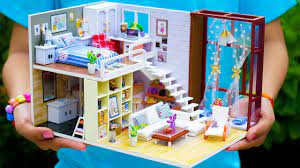 Building A Beautiful Mansion House With Fairy Garden Using Cardboard Popsicle Dream House 2 Yout Mini Doll House Diy Dollhouse Furniture Miniature Dolls