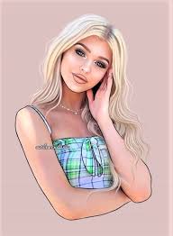 Dessin Fille Girl Jolie Pretty Blonde Visage Face Tete Head Cartoon Girl Drawing Cute Girl Drawing Digital Art Girl