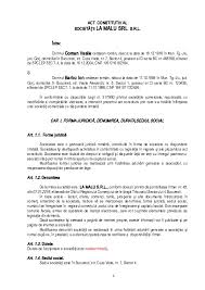 Speram sa va fie de folos. Doc Act Constitutiv Al SocietÄƒÅ£ii La Malu Srl Veronica Elena Dragomir Academia Edu