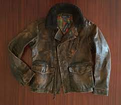 One Of Two Very Rarely Seen Lvc Leather Coats These Are Made And Distressed In Italy And Were For Vintage Leather Jacket Leather Jacket Style Leather Jacket