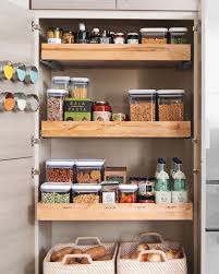 You could do this with one shelf too! The Best Small Kitchen Storage Ideas Martha Stewart