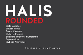 Halis Rounded Popular Sans Serif Fonts Unique Fonts Round Font