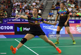 Follow china.org.cn on twitter and facebook to join. China S Huang Yaqiong Plays A Shot Beside Her Partner Yu Xiaohan Badminton Knee Injury Partners