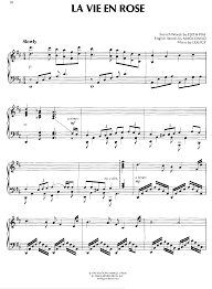 Edith Piaf La Vie En Rose Arr Piano Richard Clayderman Documents Piano Lessons Printables Edith Piaf Piano
