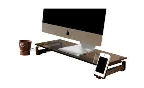 Maximum weight capacity of 80 lbs. Glass Monitor Stand Desktop Stand Computer Monitor Stand Product Orbit