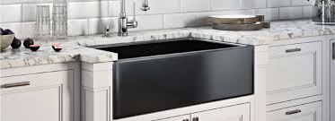 black finish on ruvati's farmhouse sink