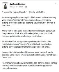 Maybe you would like to learn more about one of these? Hanya Guru Yang Berjiwa Murobbi Dan Berjiwa Besar Sahaja Mampu Mencintai Setiap Anak Didiknya Sehingga Boleh Mengubah Dunia Selfnote With Images Teacher