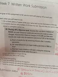 Although if you want to make payments as fast as. Assume You Have A Balance Of 3000 On Your Discover Chegg Com