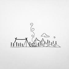 Wistfully Country Mini Drawings Sketchbook Drawings Simple Line Drawings