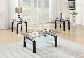 With a minimalist look and extensive decorating possibilities, a glass coffee table set unifies a room while enhancing the aesthetic appeal of the space. 3 Piece Modern Floating Glass Coffee End Table Set